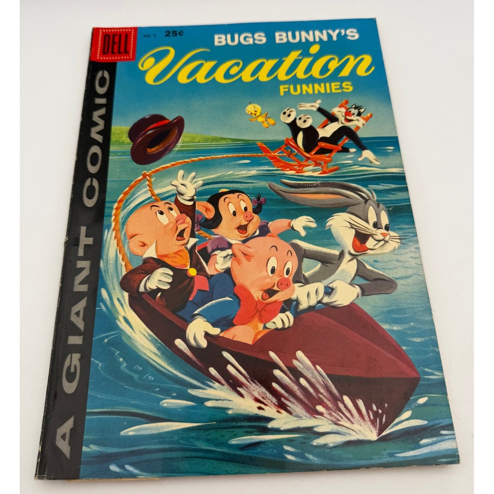 Vintage 1959 Dell Giant Comic Bugs Bunnys Vacation Funnies No 9 Looney Tunes